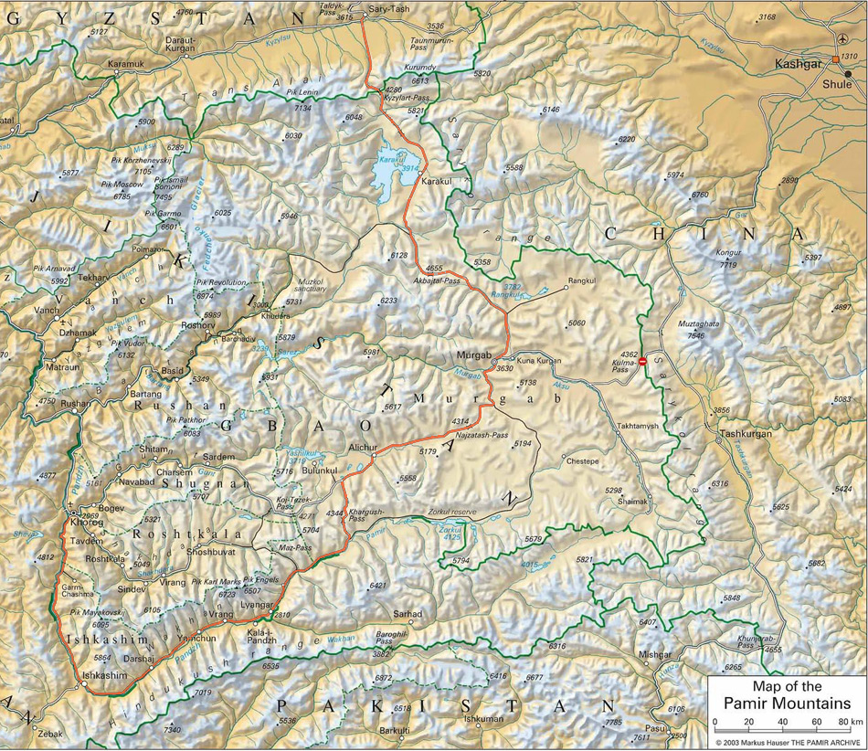 Pamirs Map